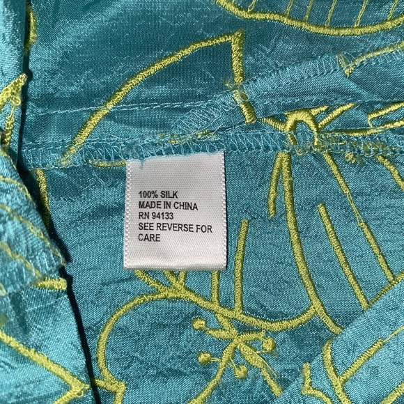 NWOT! Unique Debra deRoo Silk Embroidered Pants - Picture 5 of 16